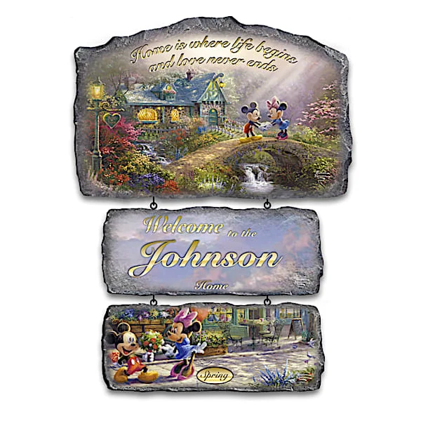 Disney Thomas Kinkade Personalized Welcome Sign Collection