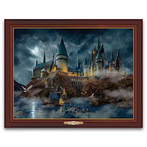 HARRY POTTER Light-Up Framed HOGWARTS Castle Canvas Print