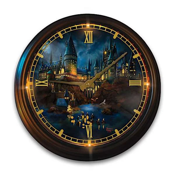 HARRY POTTER Thomas Kinkade Studios Art Atomic Wall Clock