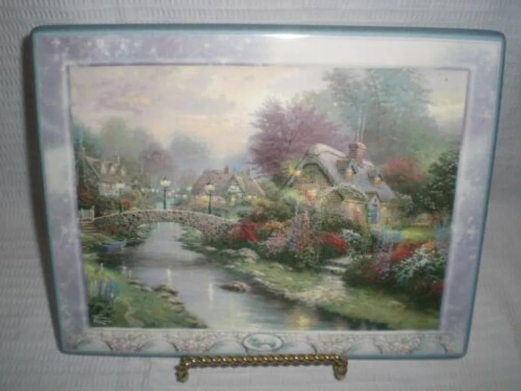 Lamplight Bridge Thomas Kinkade Collector Plate