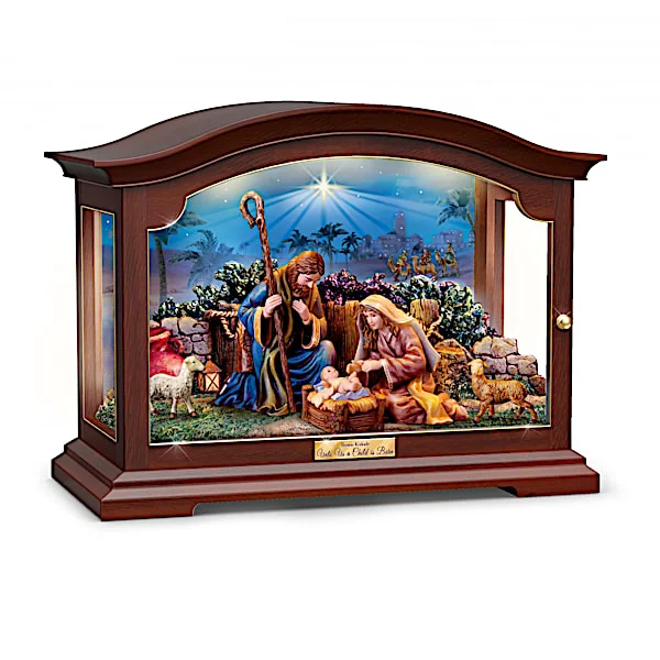 Light-Up Nativity Box Plays Story Narrated By Thomas Kinkade