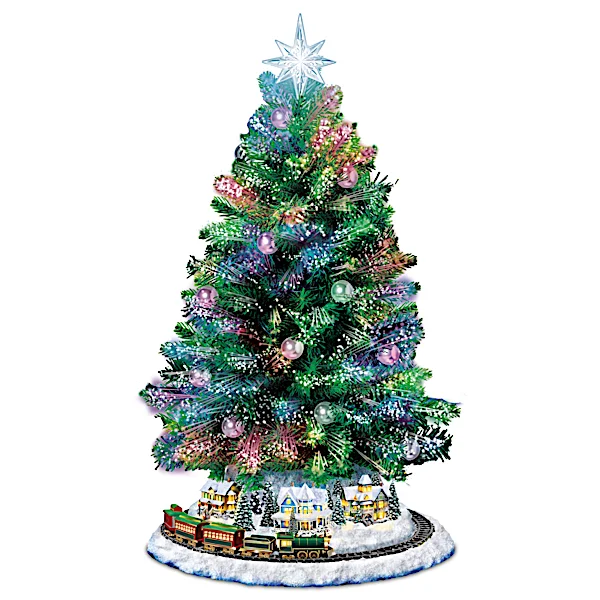 Thomas Kinkade Holiday Sparkle Tabletop Christmas Tree