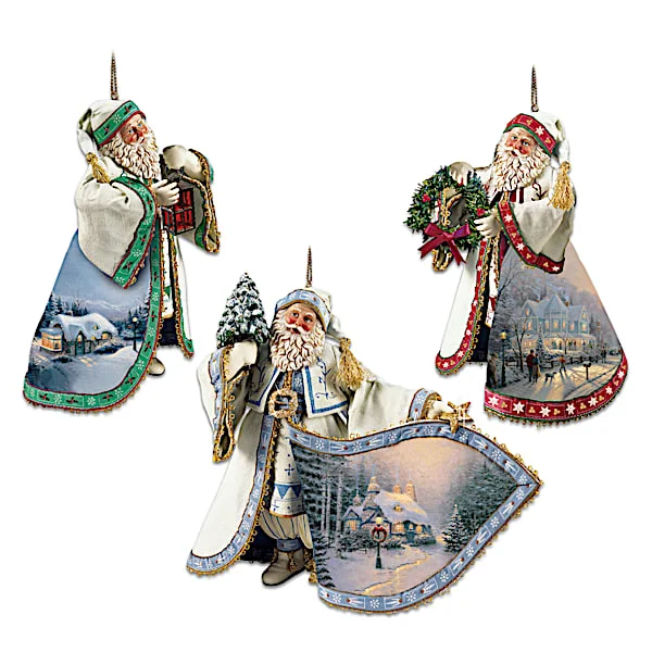 Thomas Kinkade Heirloom Santa Christmas Ornament Collection