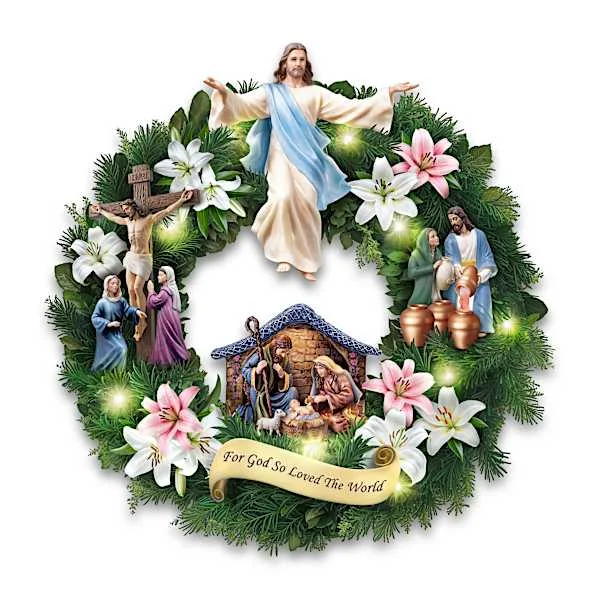 Thomas Kinkade Life Of Christ Wreath