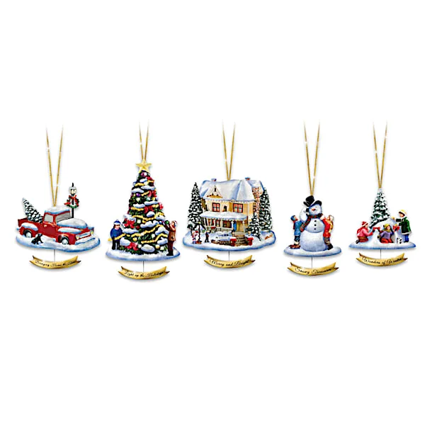 Thomas Kinkade Ornaments With Musical Keepsake Boxes