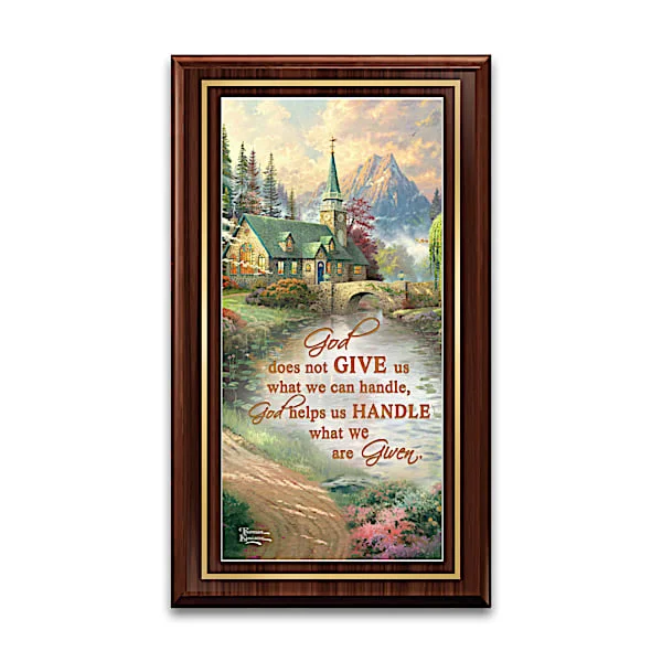Thomas Kinkade Religious Art Wooden Wall Plaque Collection