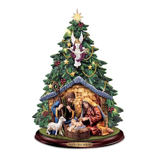 Thomas Kinkade Studios Illuminated Musical Nativity Tree