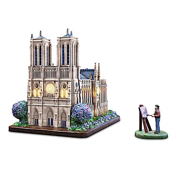 Thomas Kinkade Studios Lighted Musical Notre-Dame Sculpture
