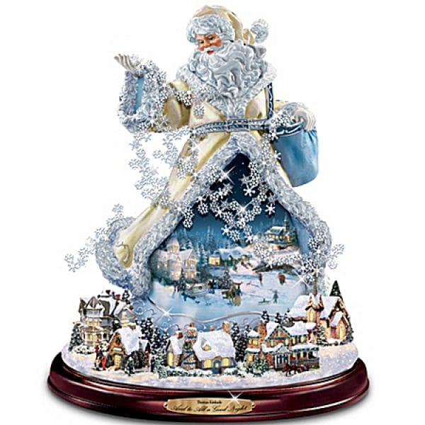 Thomas Kinkade Moving Santa Claus Tabletop Figurine: And To All A Good Night