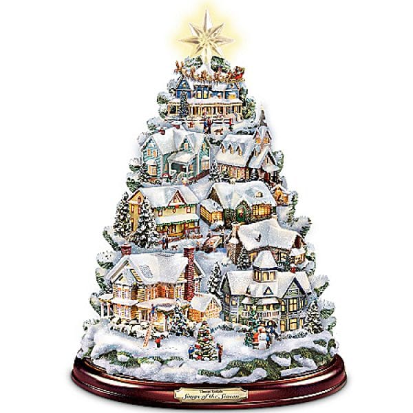 Thomas Kinkade Christmas Tabletop Tree: Songs Of The Season | Thomas Kinkade Songs of the Season Tabletop Tree