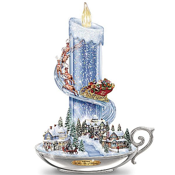 Table Centrepiece: Thomas Kinkade Warm Glow Of Christmas Table Centrepiece