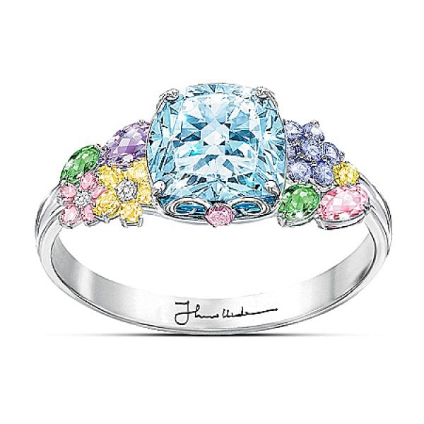 Thomas Kinkade Colors Of Inspiration Women's Floral Ring