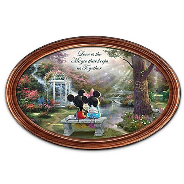 Disney The Magic Of Love Personalized Thomas Kinkade Collector Plate