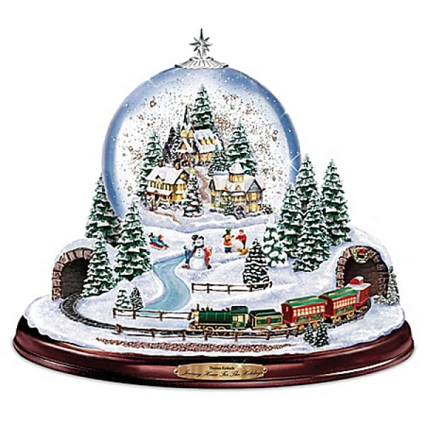 Thomas Kinkade Journey Home For The Holidays Illuminated Snowglobe | Thomas Kinkade Journey Home for the Holidays Snow Globe