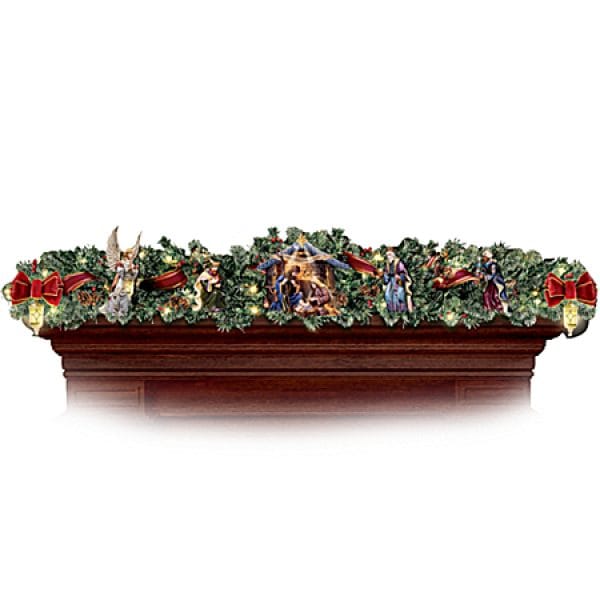 Thomas Kinkade Nativity Garland Set