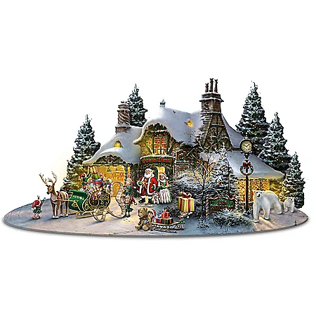 Thomas Kinkade North Pole Village Sculpture