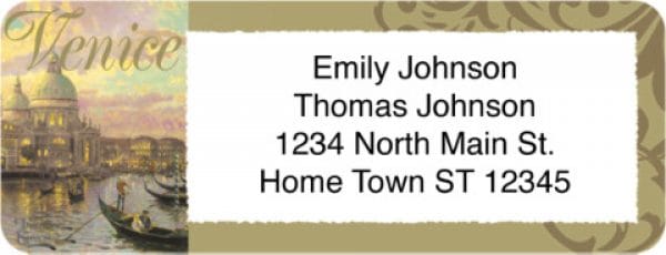 Thomas Kinkade's Romance of Europe Return Address Label