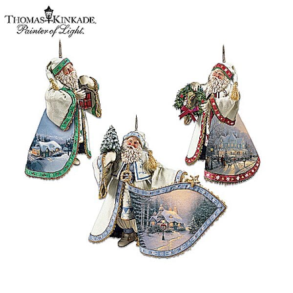 Thomas Kinkade Heirloom Santa Christmas Ornament Collection