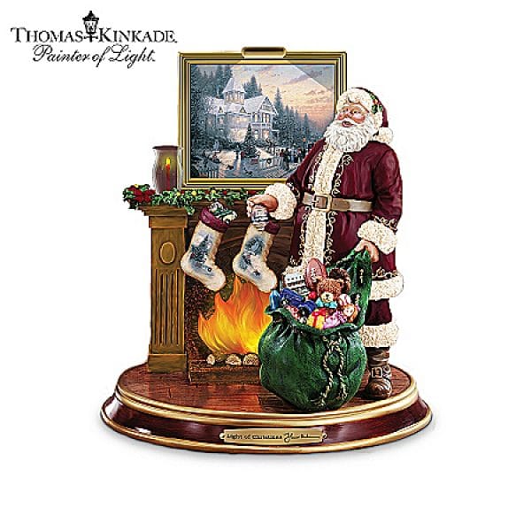 Thomas Kinkade Illuminated Santa Figurine Collection