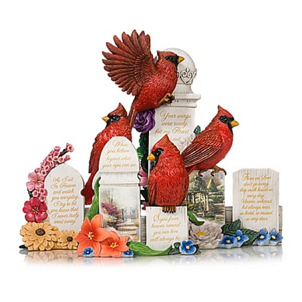 Our Love Is Eternal By Thomas Kinkade Sculpted Cardinal Figurine Collection