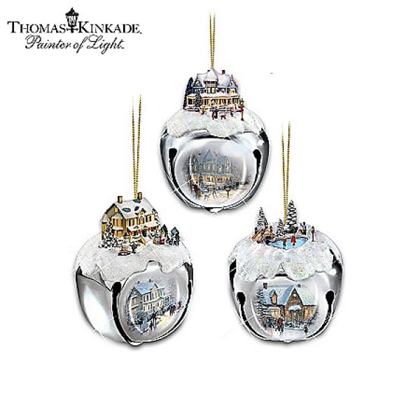 Thomas Kinkade Sleigh Bells Christmas Tree Ornament Collection