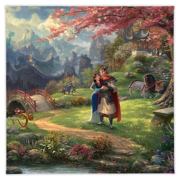 ''Mulan Blossoms of Love'' Gallery Wrapped Canvas by Thomas Kinkade Studios Official shopDisney