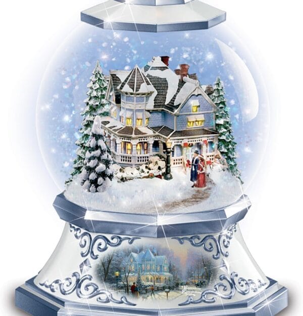 Thomas Kinkade Holiday Snowglobe Flameless Candle Set - Image 3