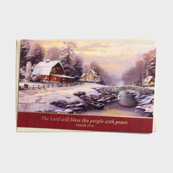 Thomas Kinkade - The Lord Will Bless His People - 18 Christmas Boxed Cards